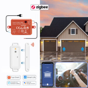 ريليه لباب المحل او الكراج Zigbee | حساس فتح واغلاق لاسلكي